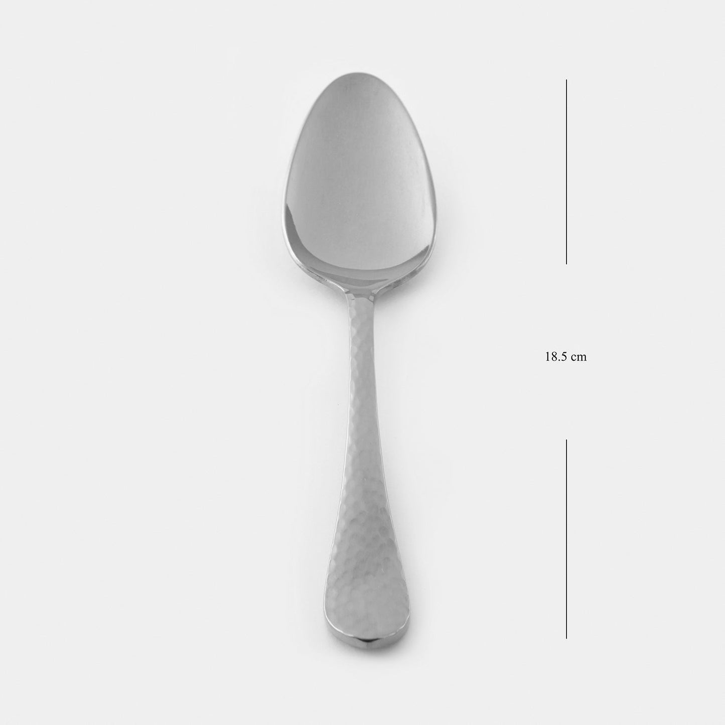 Set of 6 Silver Stainless Steel Dessert Spoons