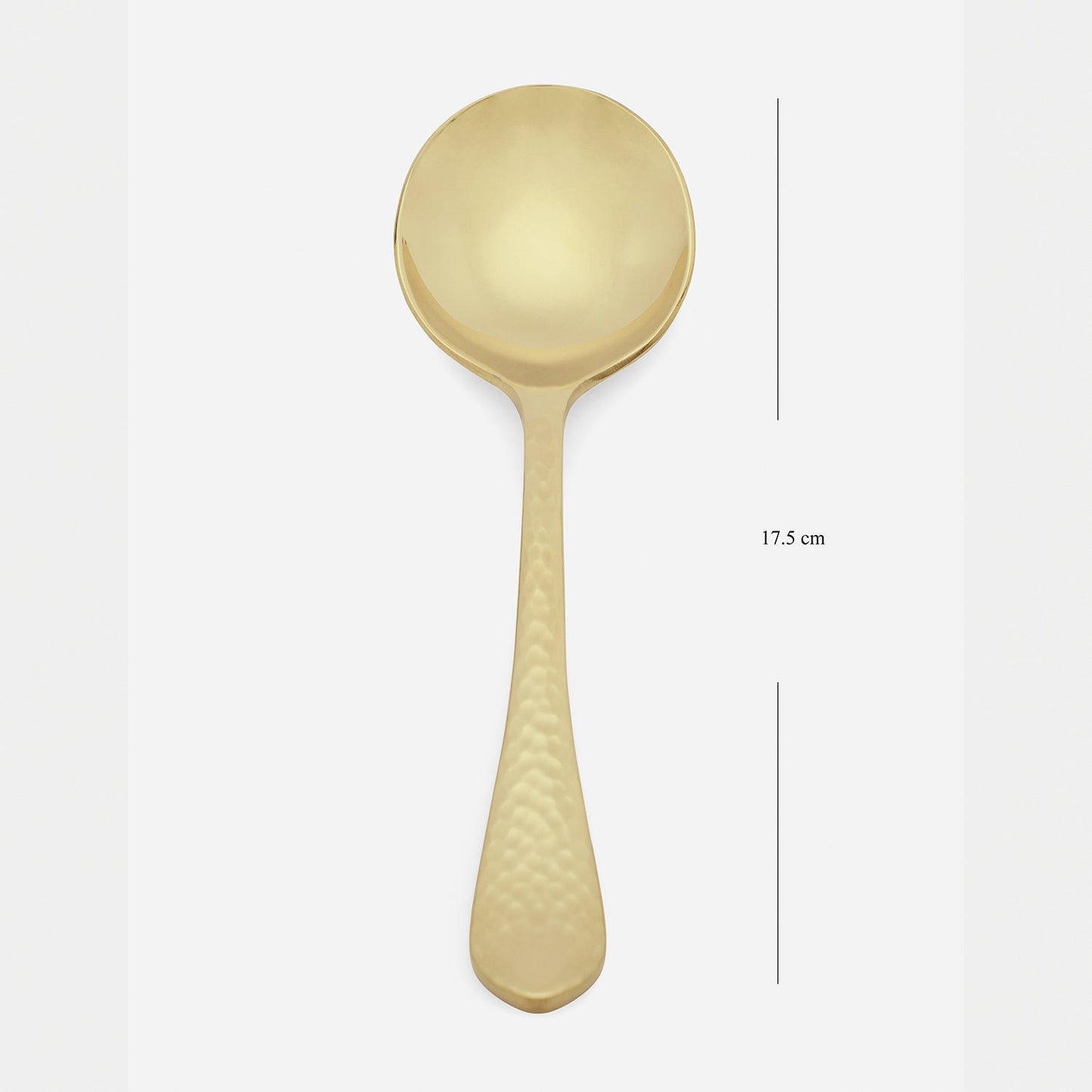 Set of 6 Gold Stainless Steel Soup Spoons