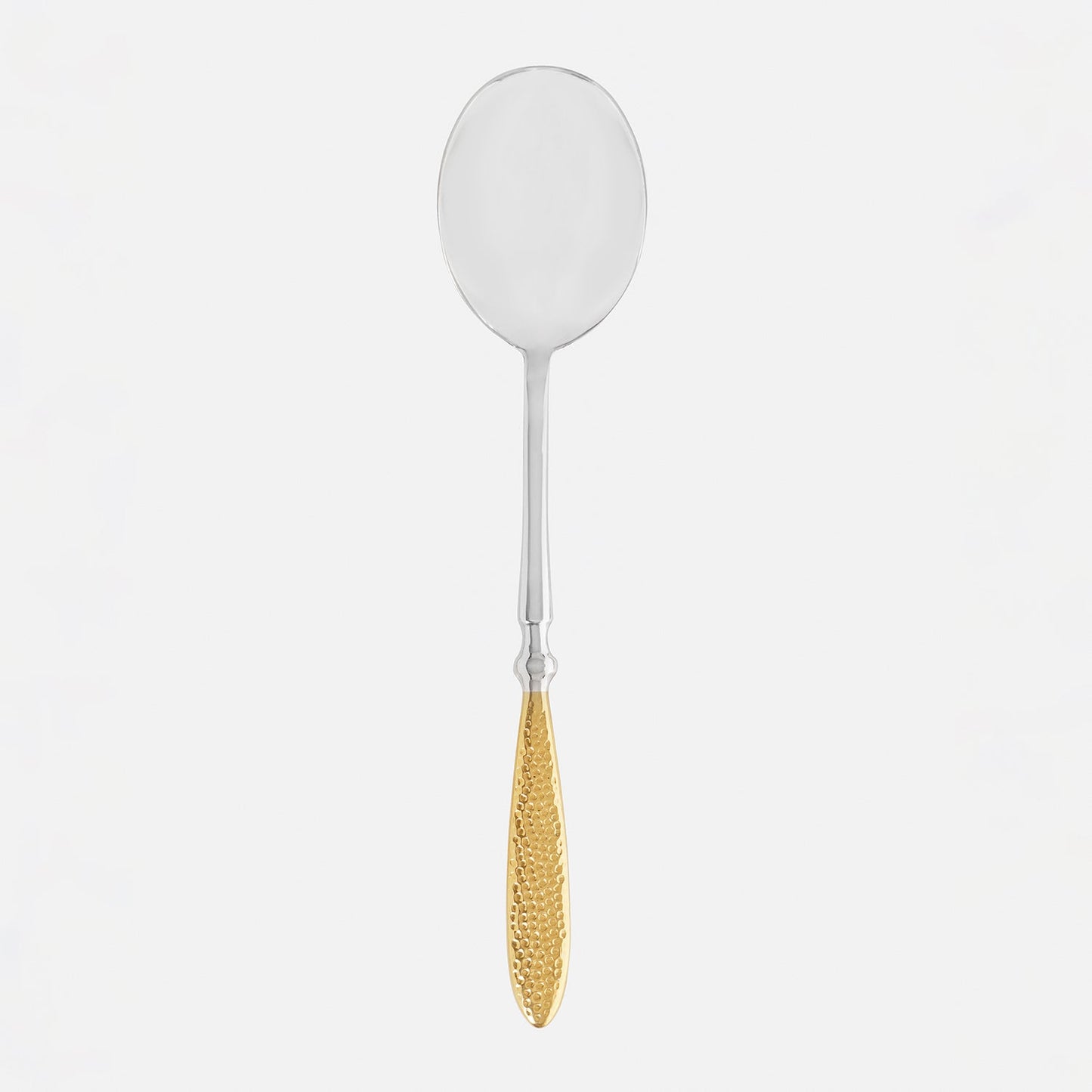 Set of 2 Silver and Gold Stainless Steel Fork and Spoon
