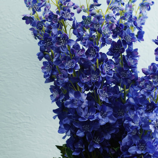 Dark Blue Artificial Delphinium Spray Flower Stem - Single