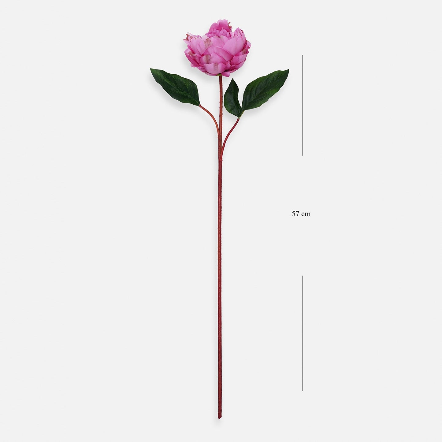 Dark Pink Artificial Peony Flower Stem - Single