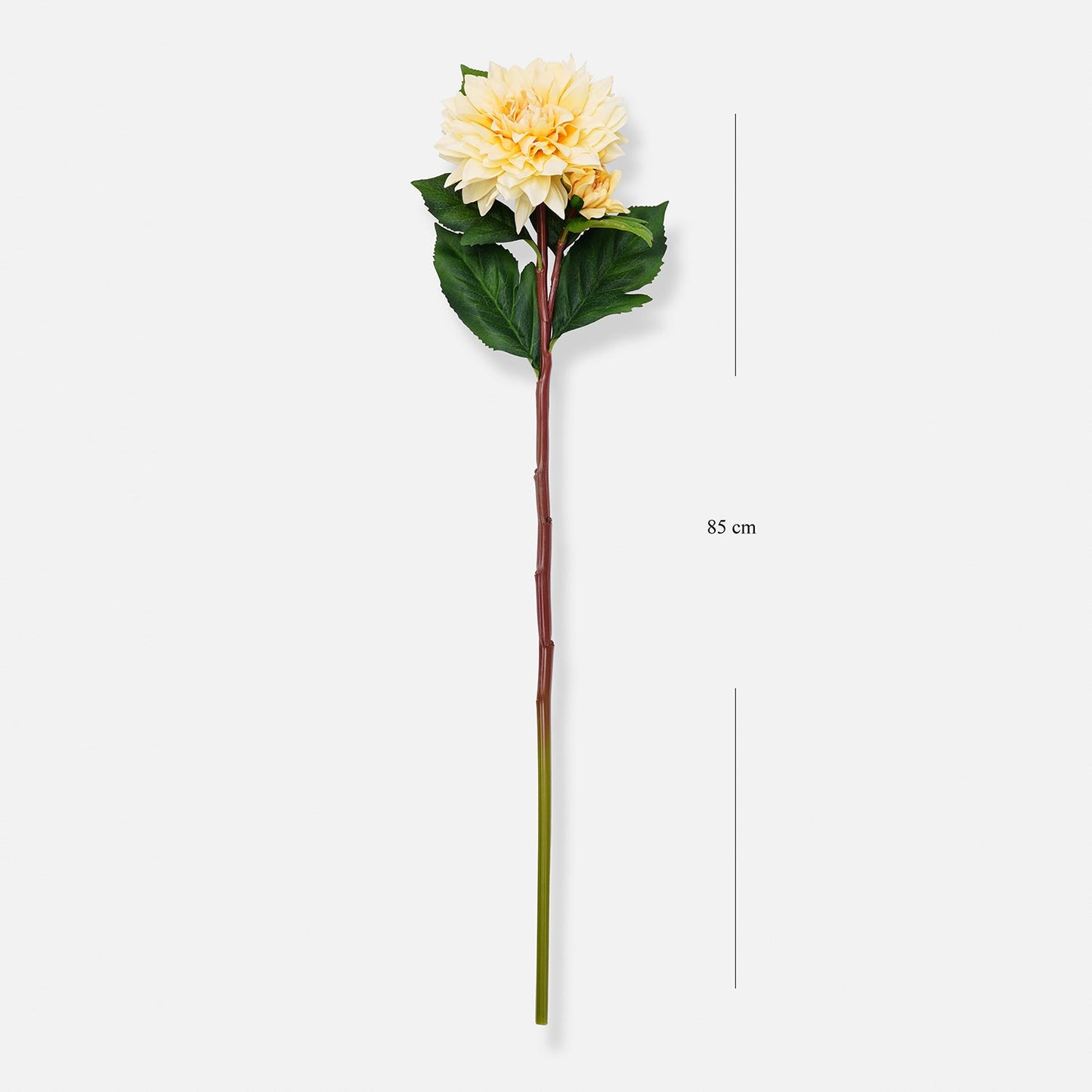 Yellow Artificial Dahlia Flower Stem - Single