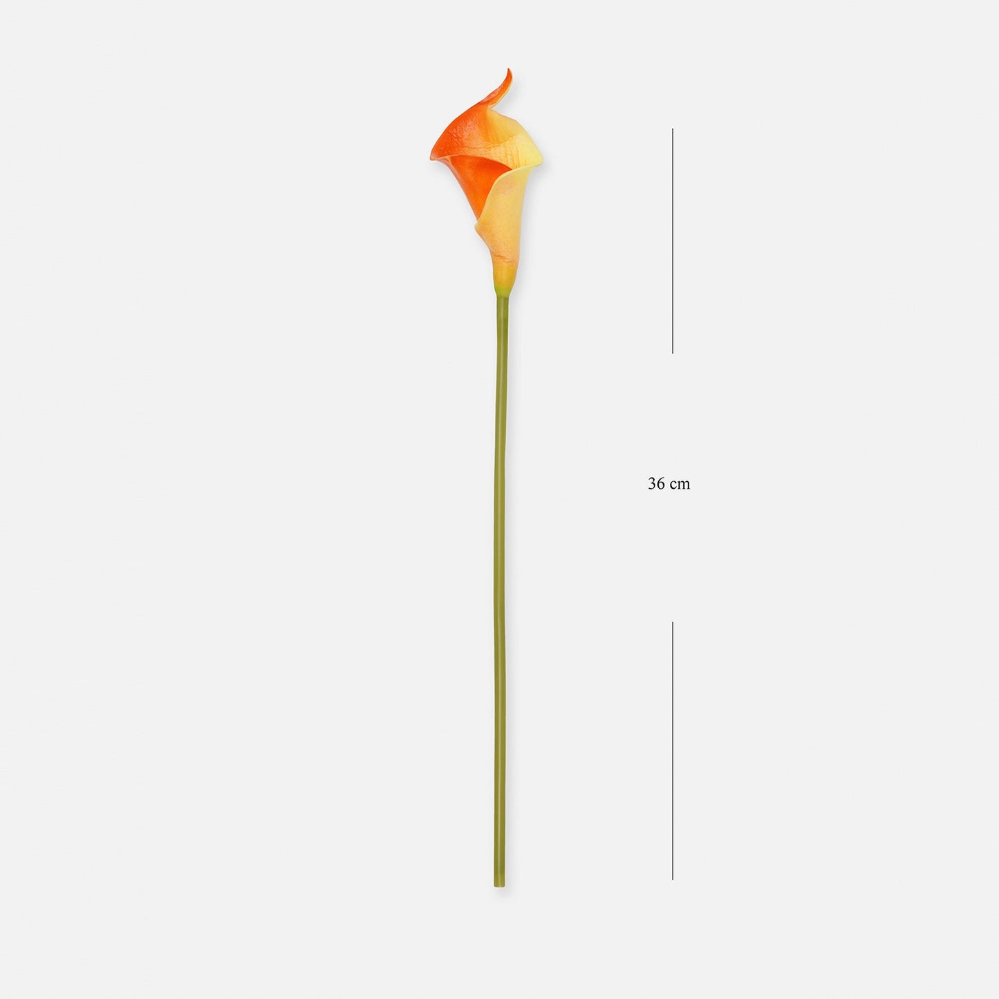 Orange Calla Lily Artificial Flower Stem - Single