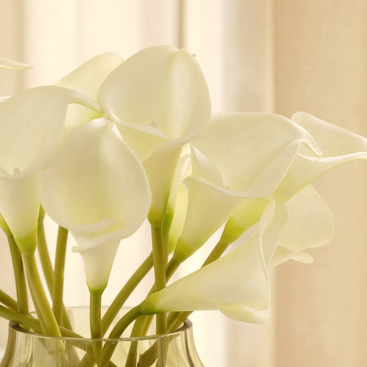 Ivory Calla Lily Artificial Flower Stem - Single