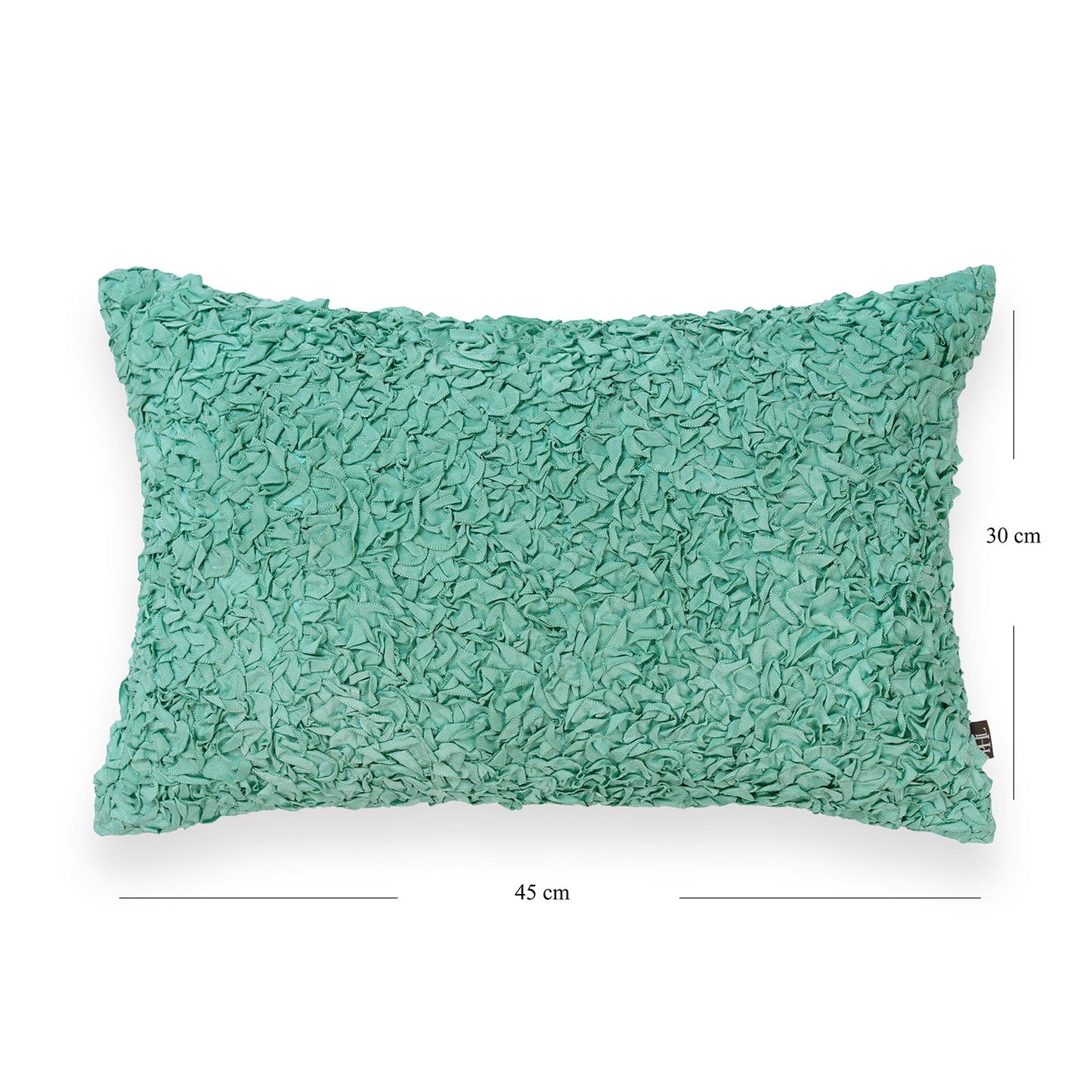 Blue Textured Rectangle Cushion Cover