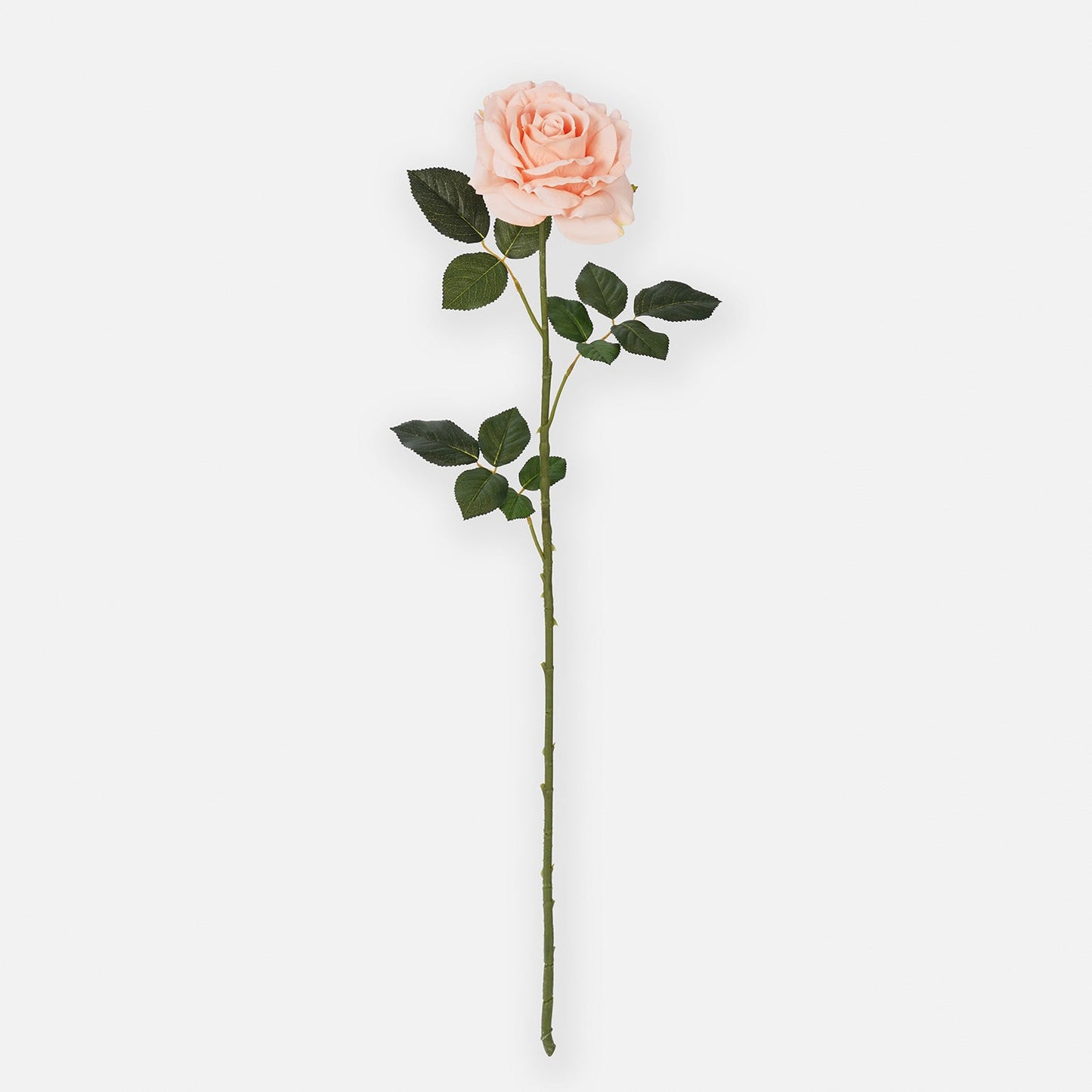Light Pink Artificial Rose Flower Stem - Single