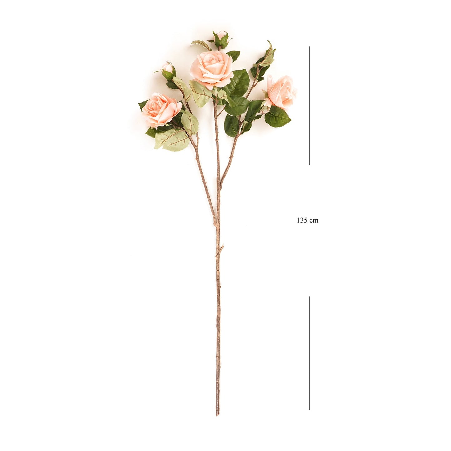 Light Pink Rose Artificial Flower Stem - Single