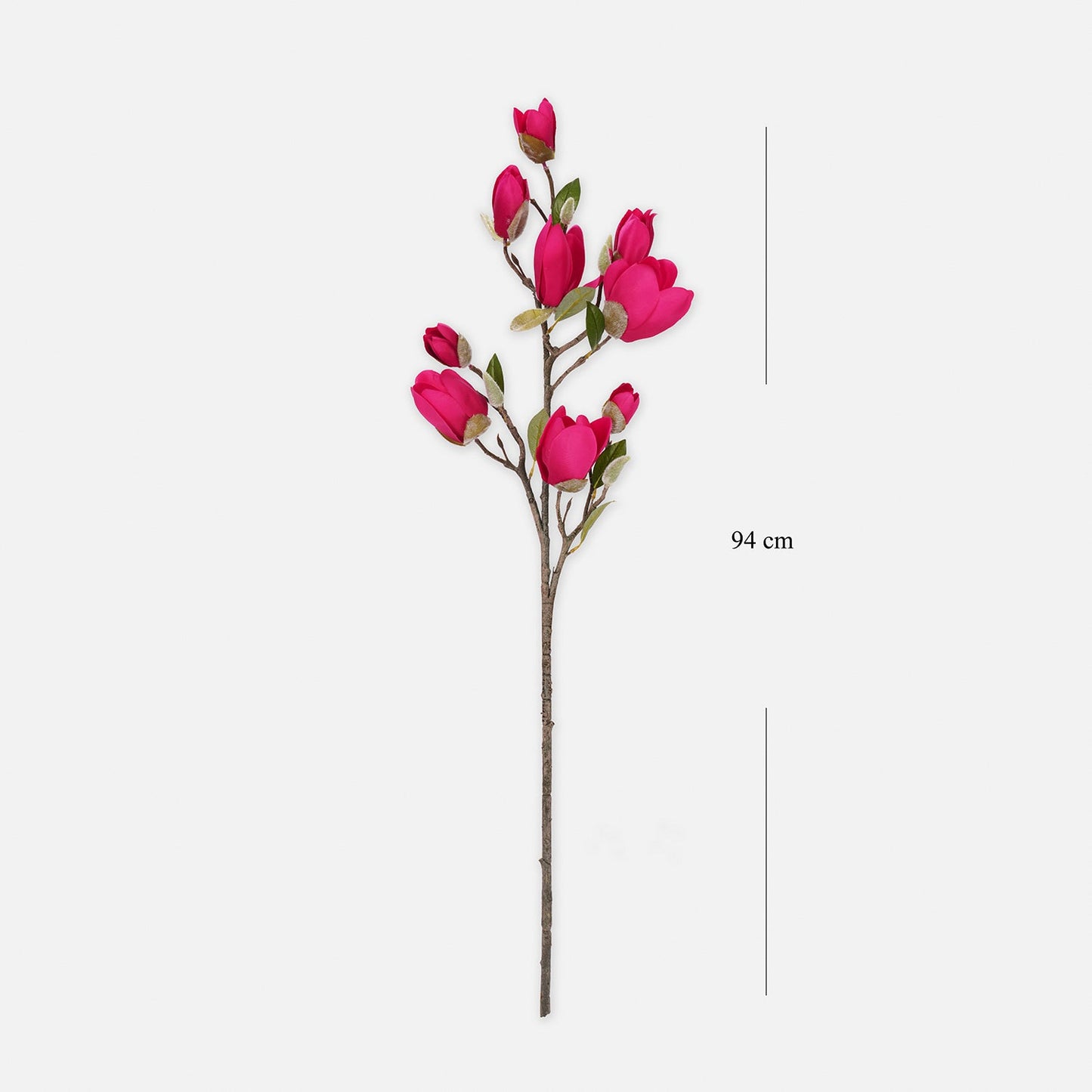 Dark Pink Artificial Magnolia Flower Stem - Single