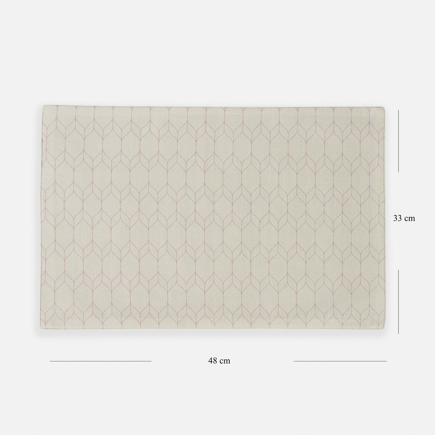 Set of 2 Purple and Off White Geometric Cotton Placemats