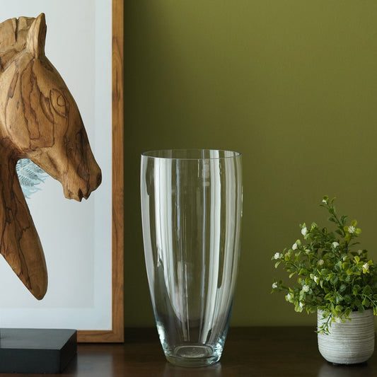 Clear Glass Vase - Large