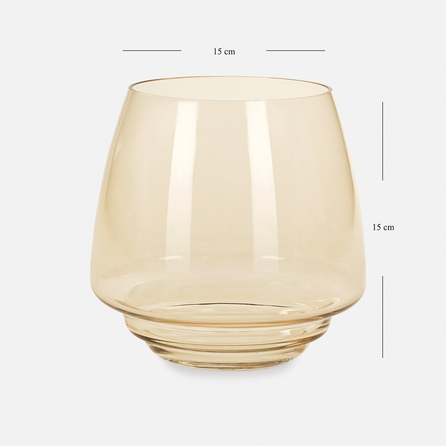 Amber Tall Glass Vase - Small