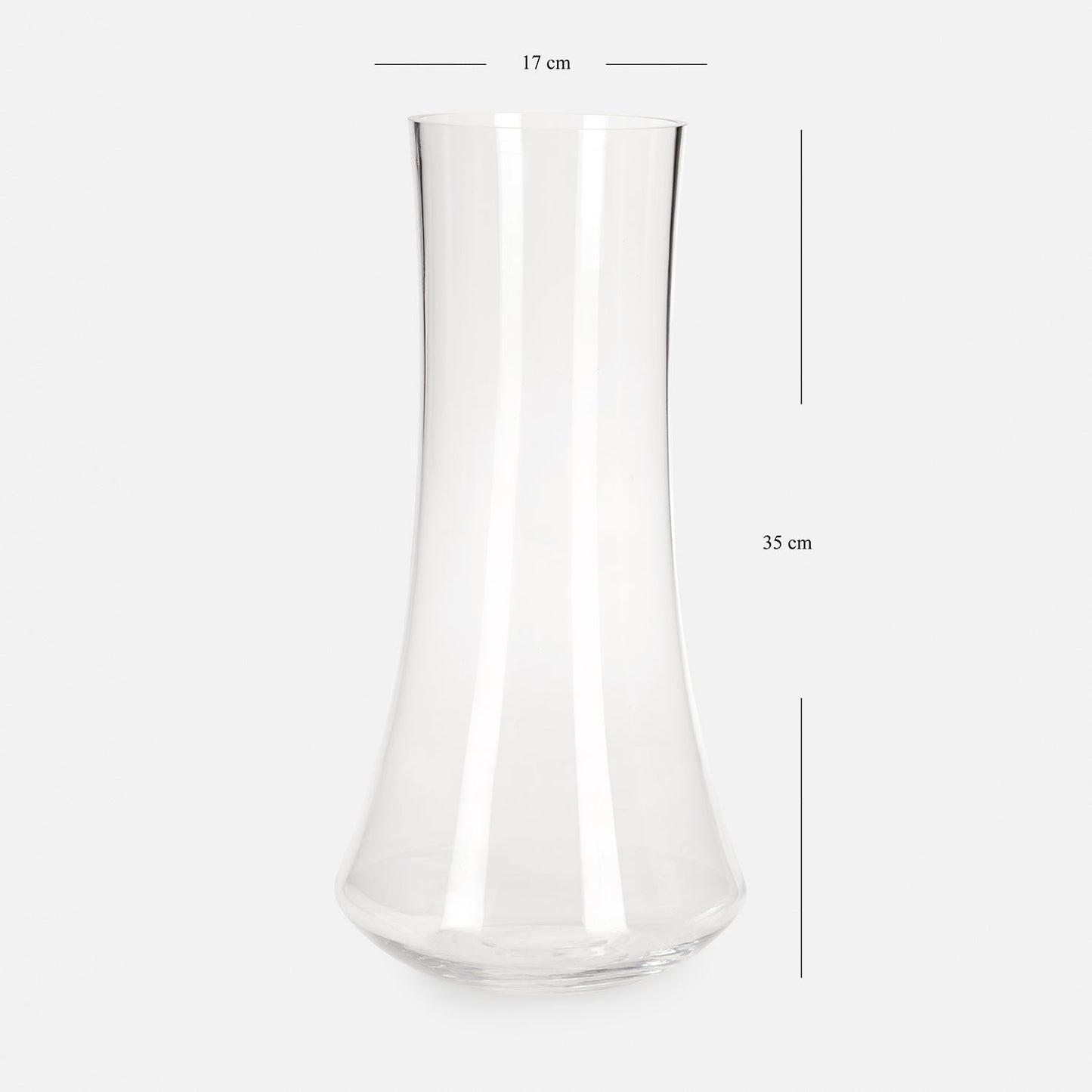 Clear Tall Glass Vase - Large