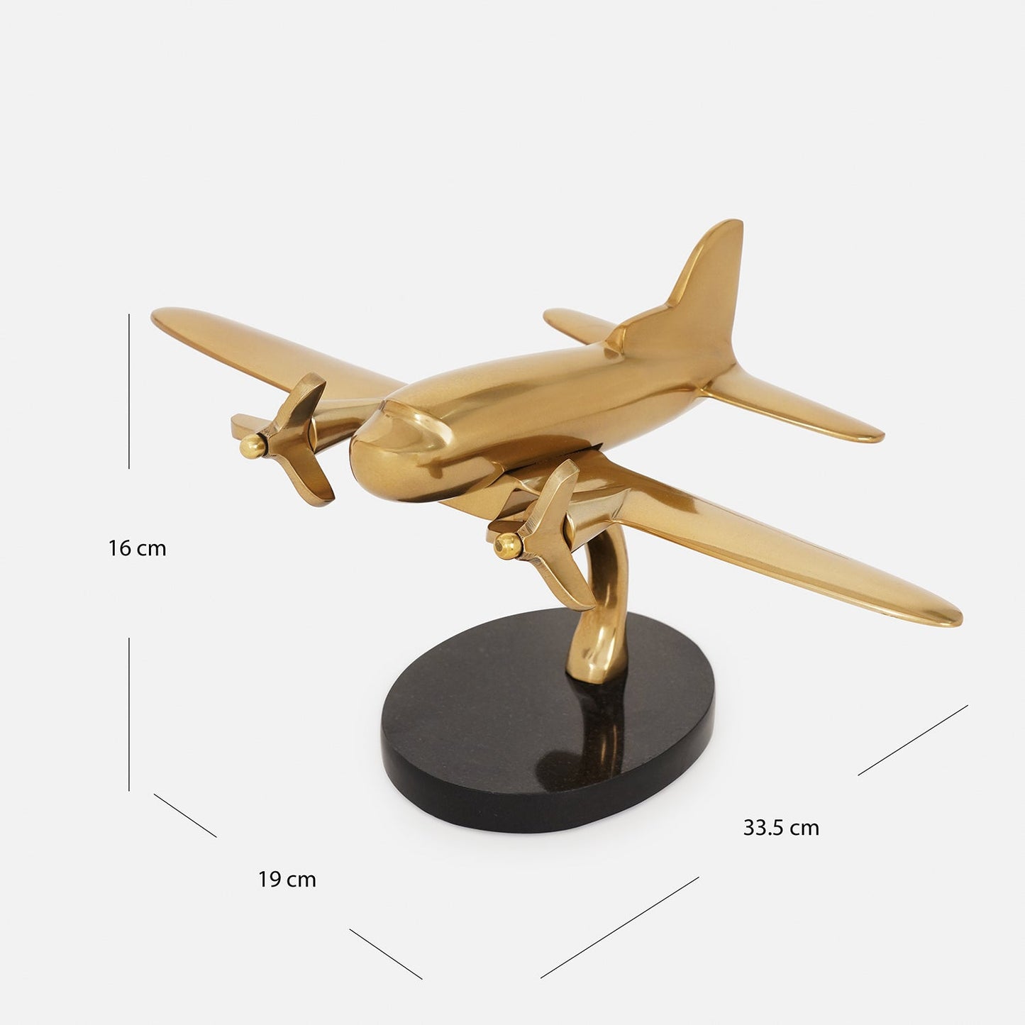 Gold and Black Decorative Aeroplane