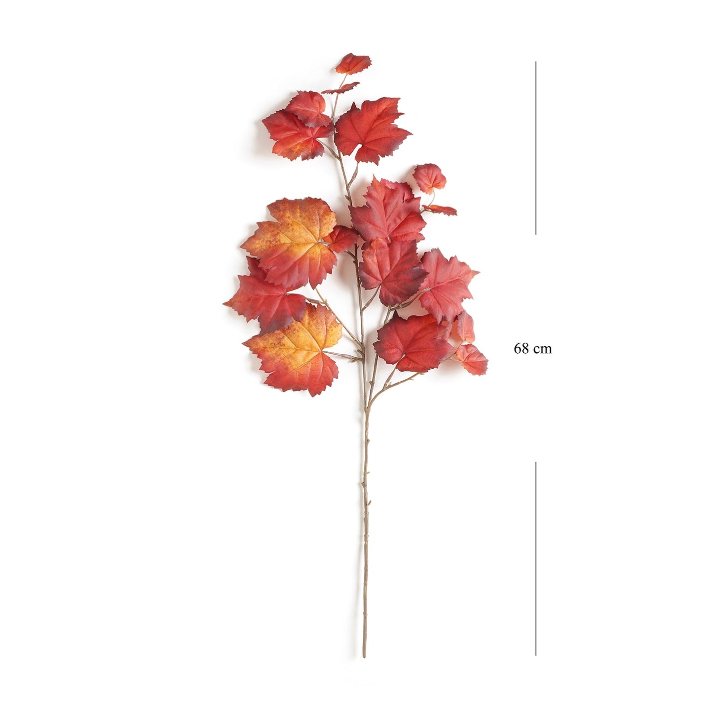 Dark Red Grape Leaf Artificial Stem Single