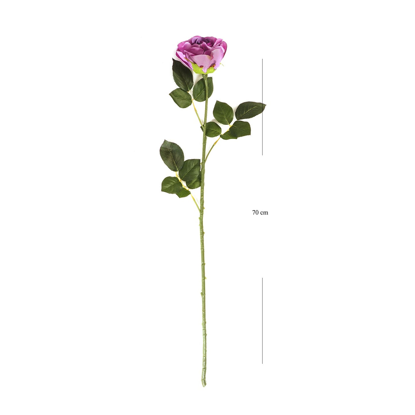 Purple Rose Faux Flower Stem - Single