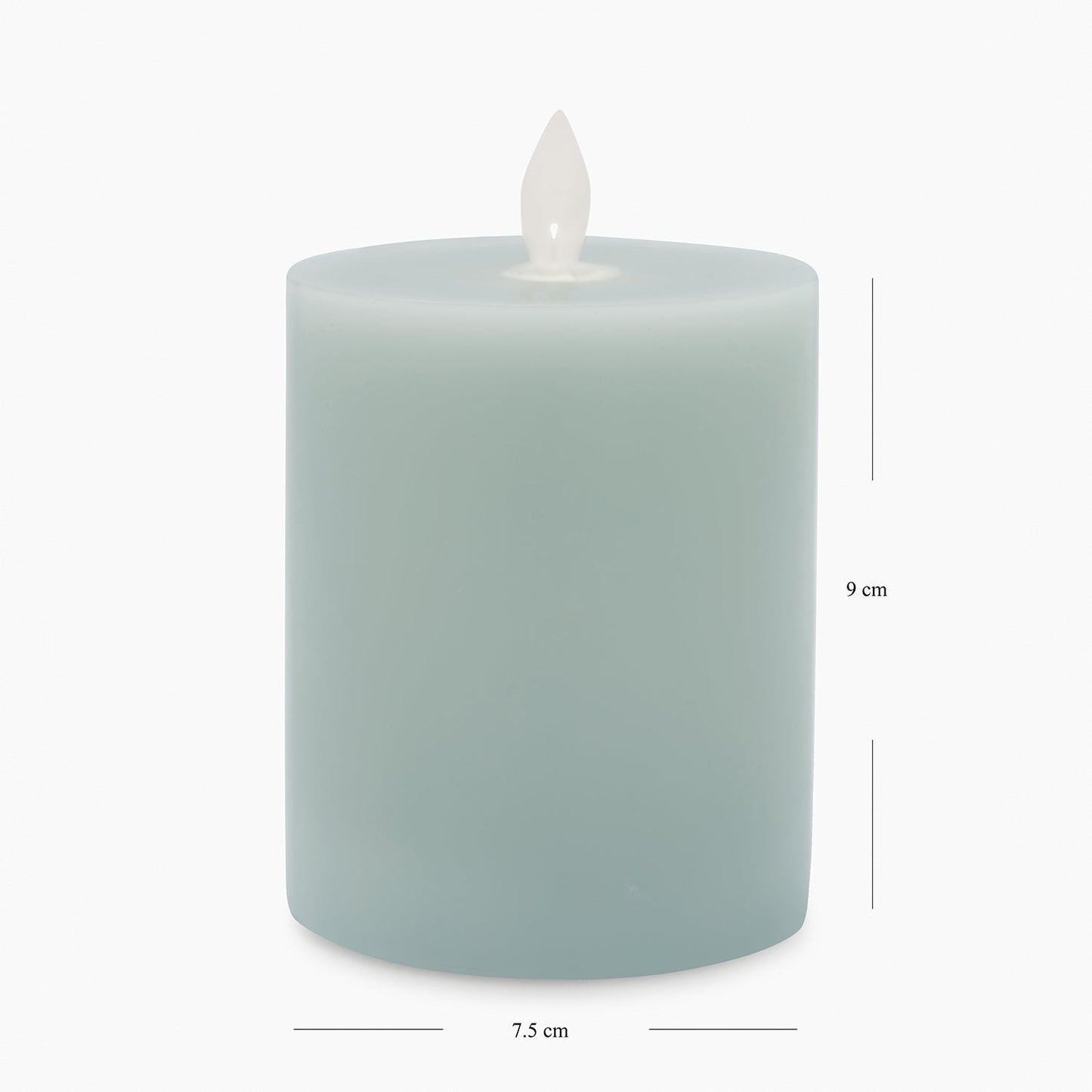 Blue LED Flickering Flame Wax Candle - Small