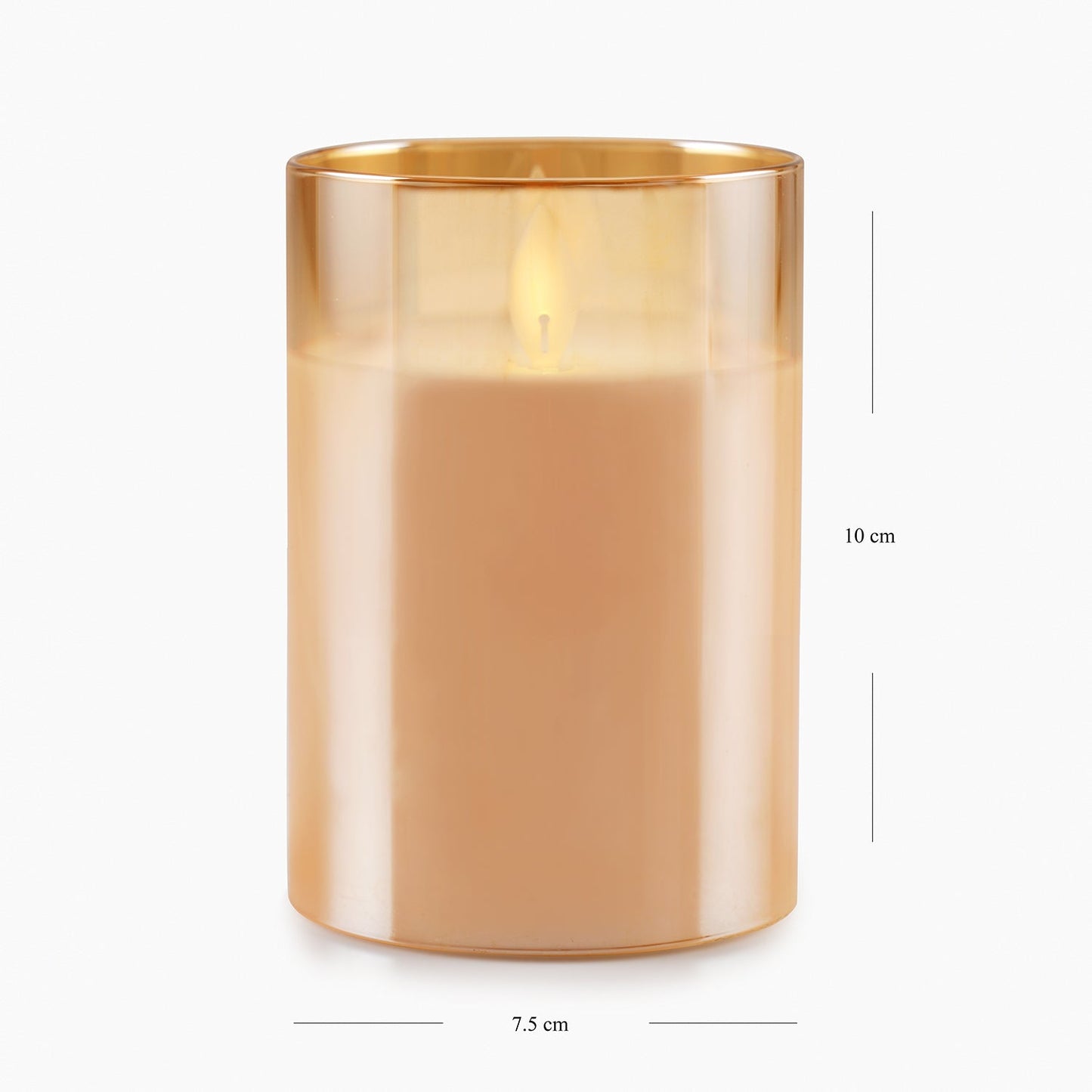 Amber LED Flickering Flame Candle - Small