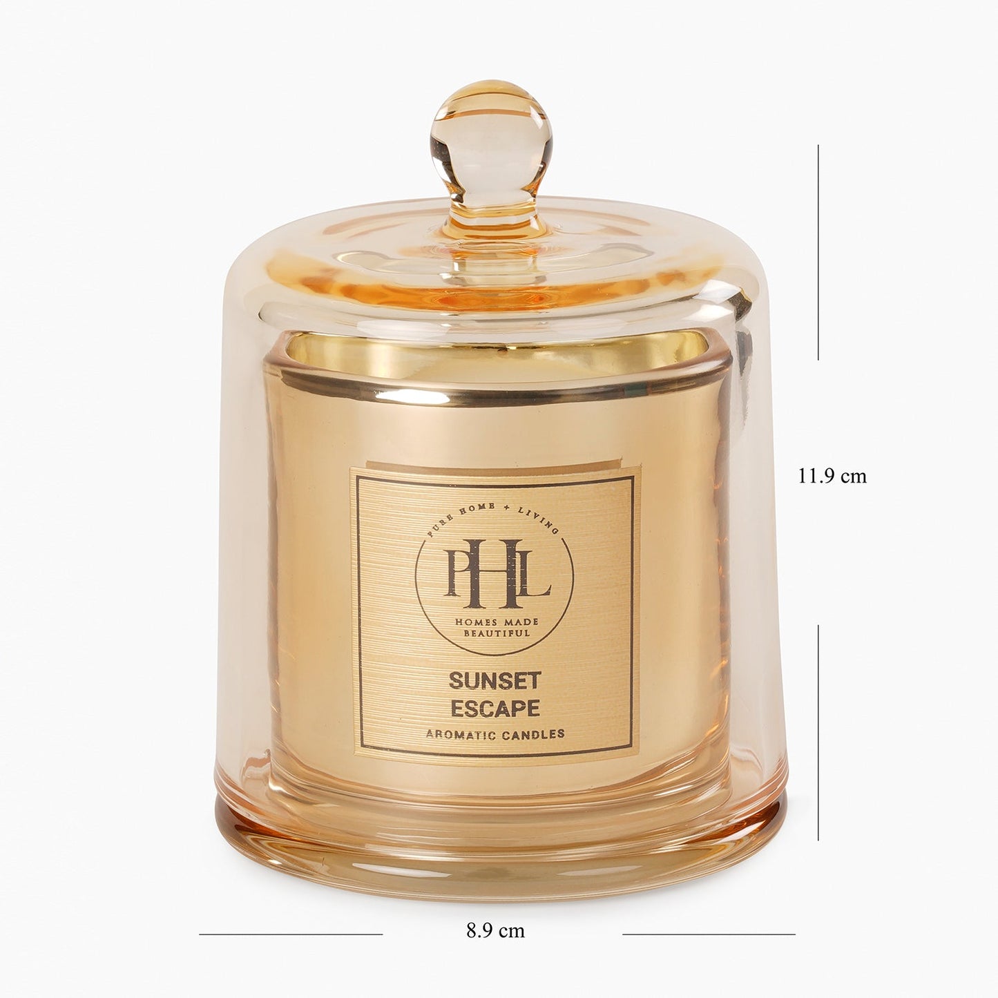 Summer Escape Bell Jar Candle - Gold