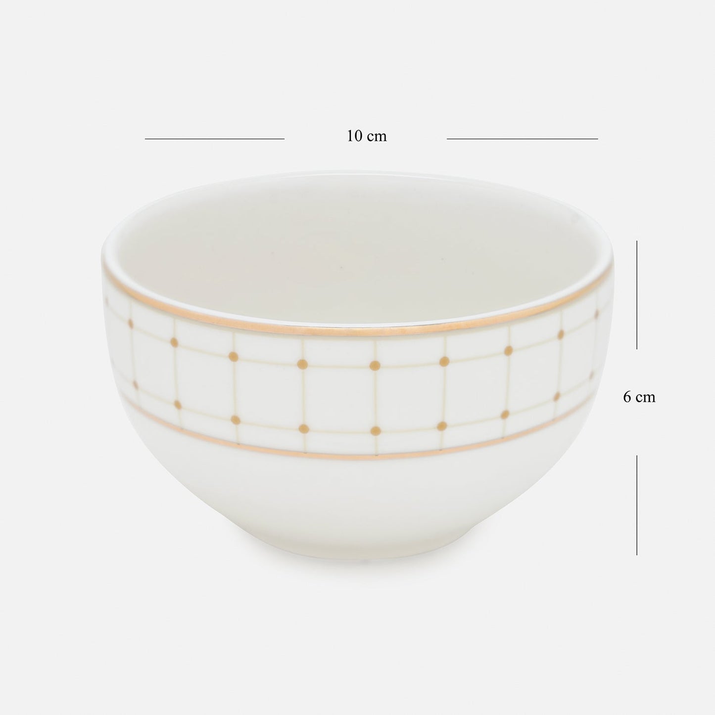 Set of 2 Ivory Ceramic Criss Cross Detail Small Bowls