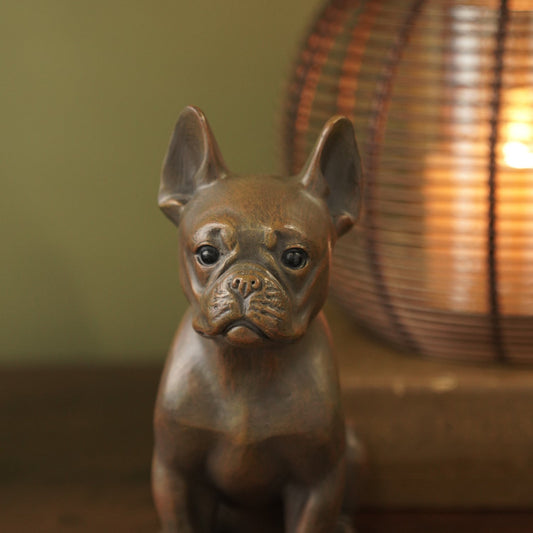 Brown Polyresin Sitting Dog