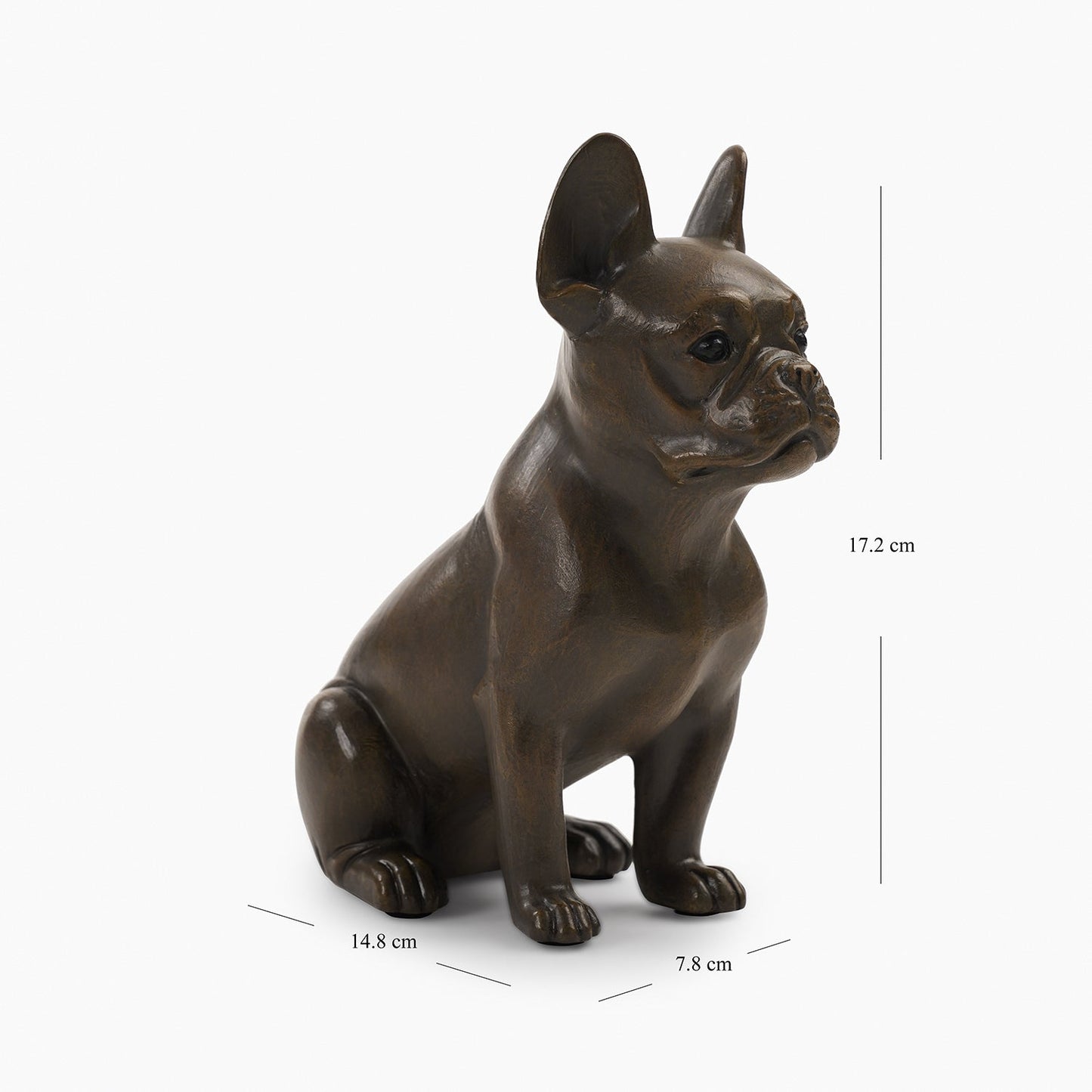 Brown Polyresin Sitting Dog