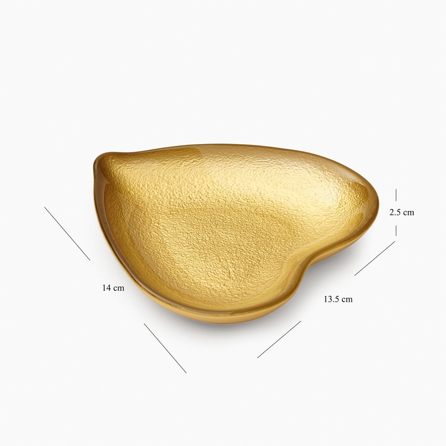 Gold Textured Glass Platter - Small