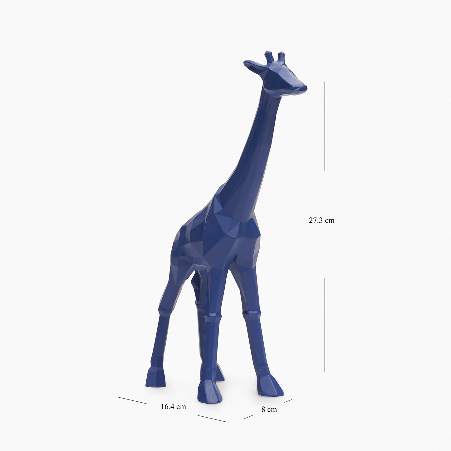 Blue Polyresin Giraffe Figurine - Large