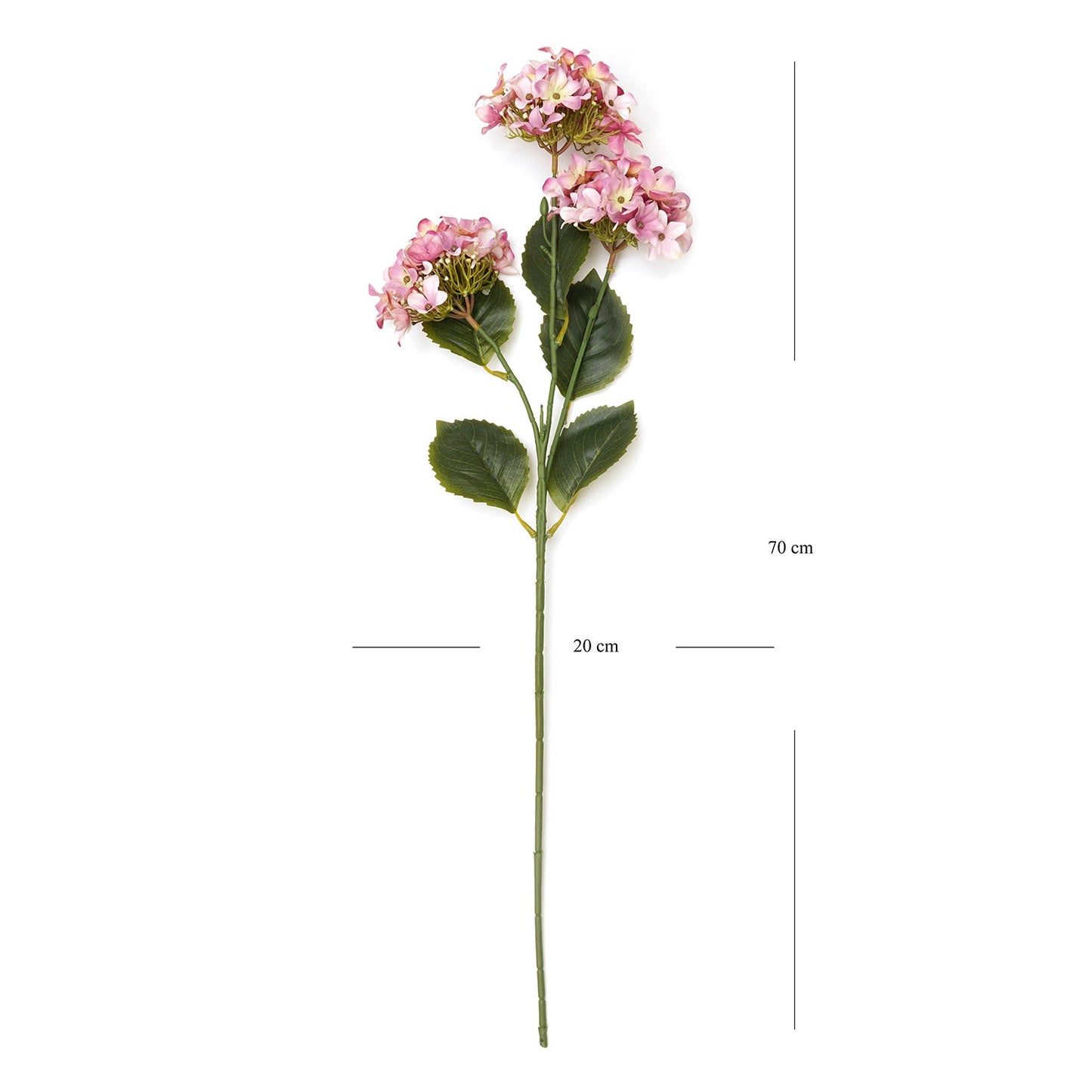 Light Pink Hydranger Artificial Flower Stem - Single