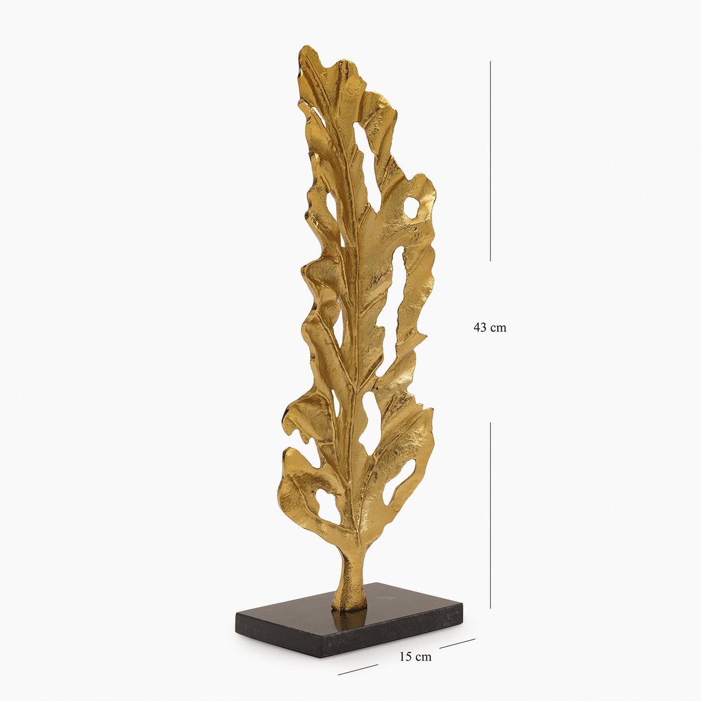 Gold Metal Leaf on Marble Base