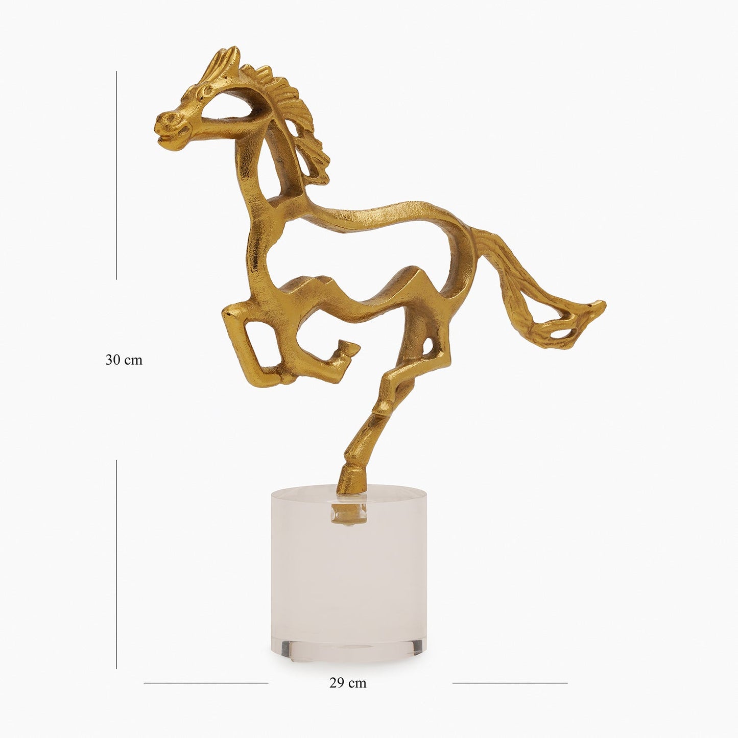 Gold Metal Horse on Acrylic Base