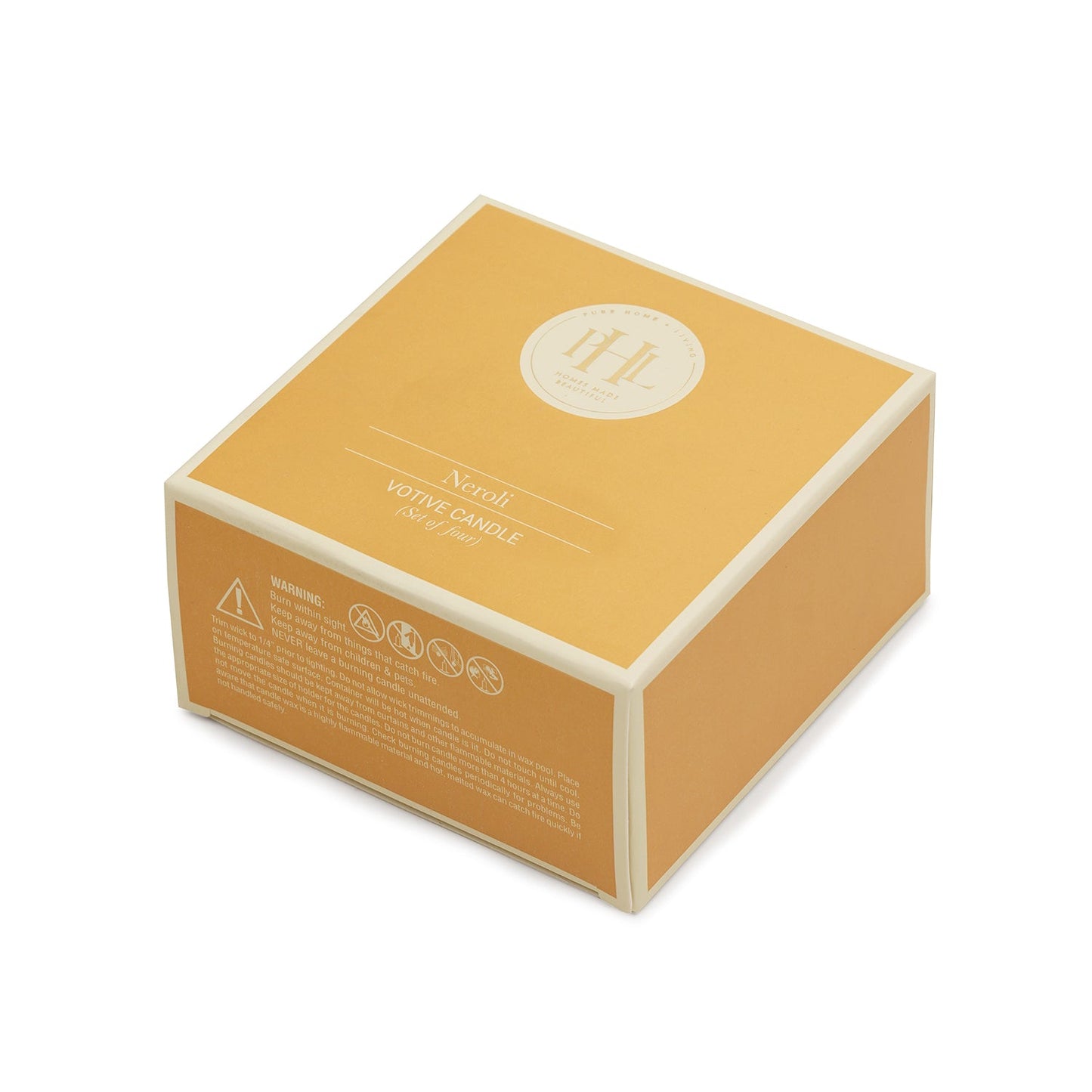 Set of 4 Grey Neroli Votive Candles