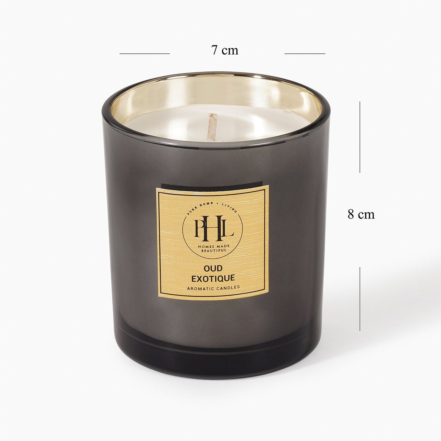 Black Scented Wax Filled Candle Jar - Oud Exotique