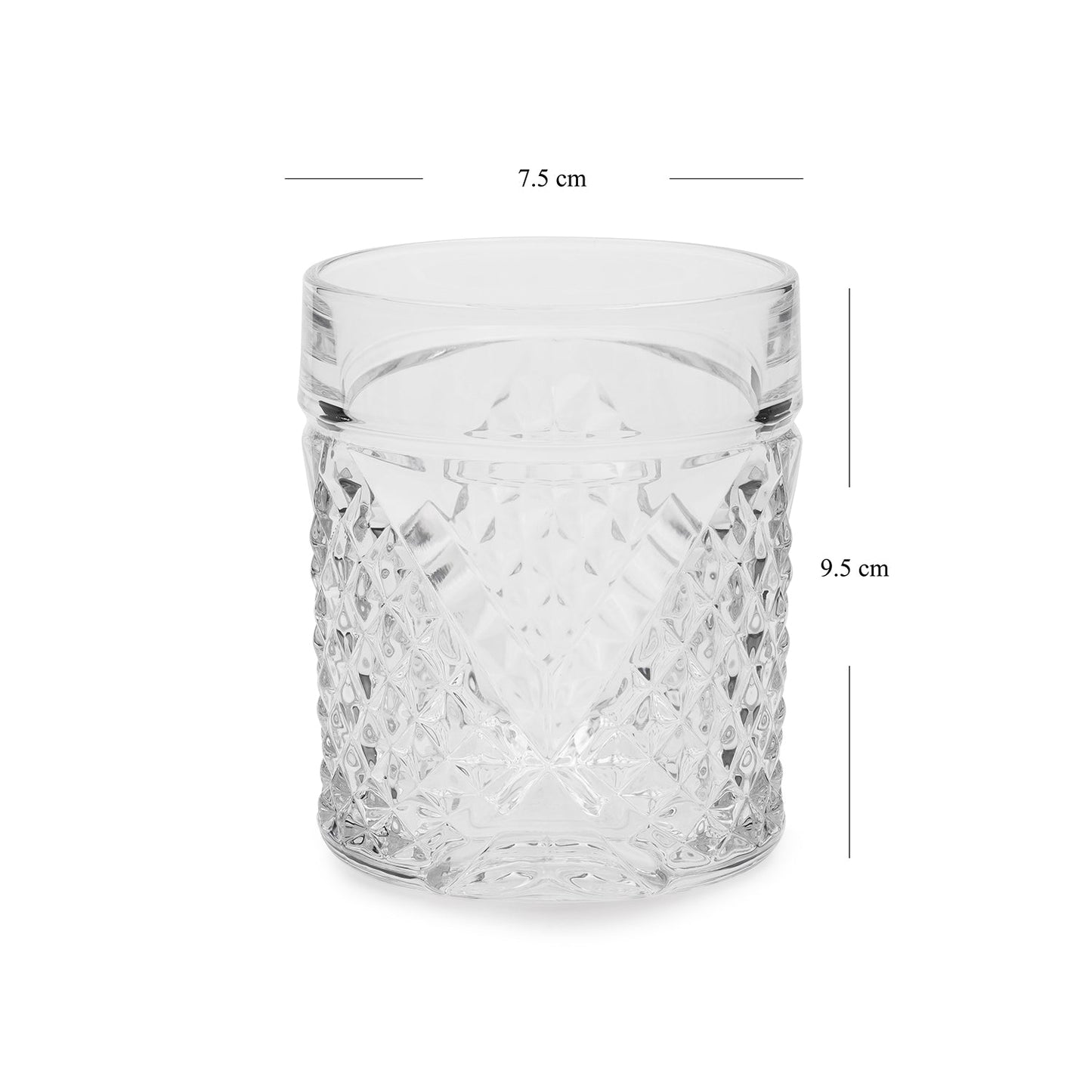 Clear Cut Whiskey Glass