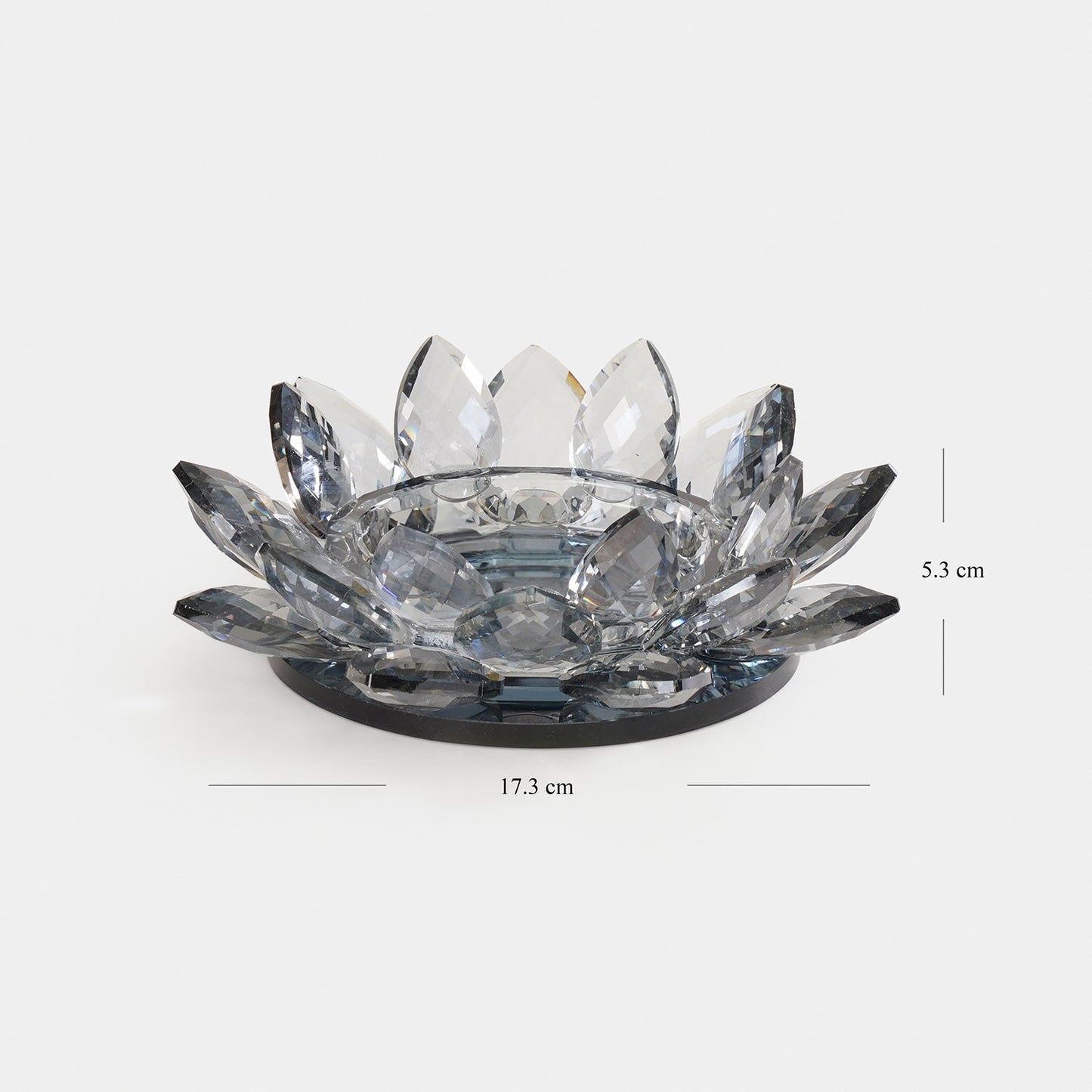 Grey Crystal Candle Holder