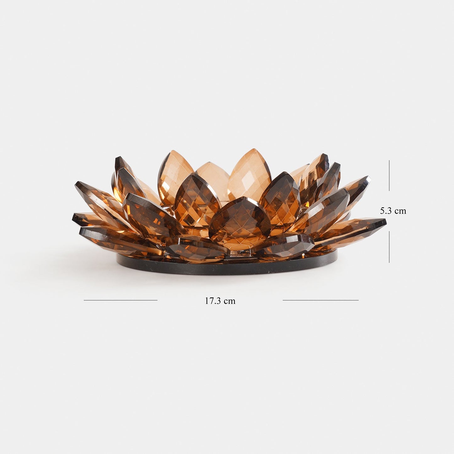 Amber Crystal Candle Holder