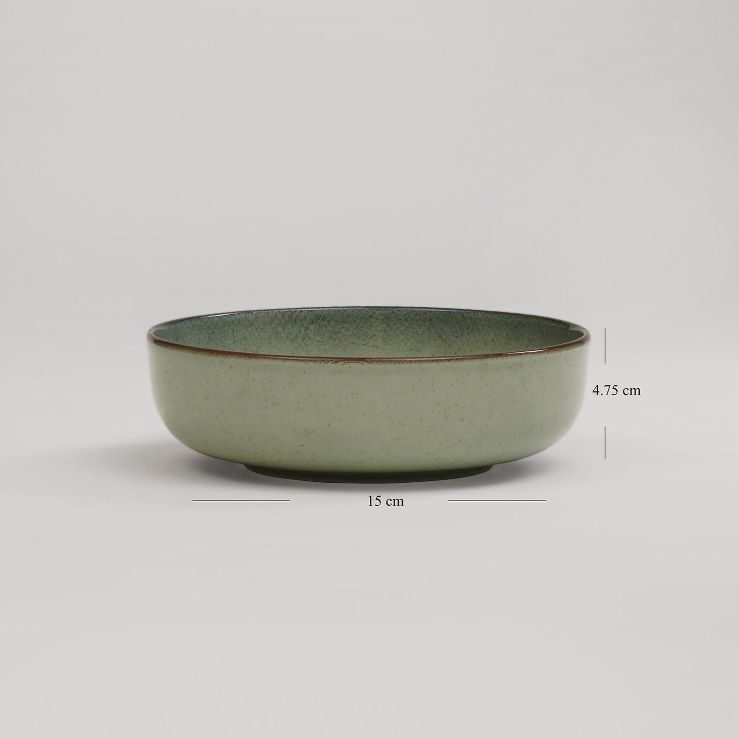 Ivory Ceramic Printed Serving Bowl