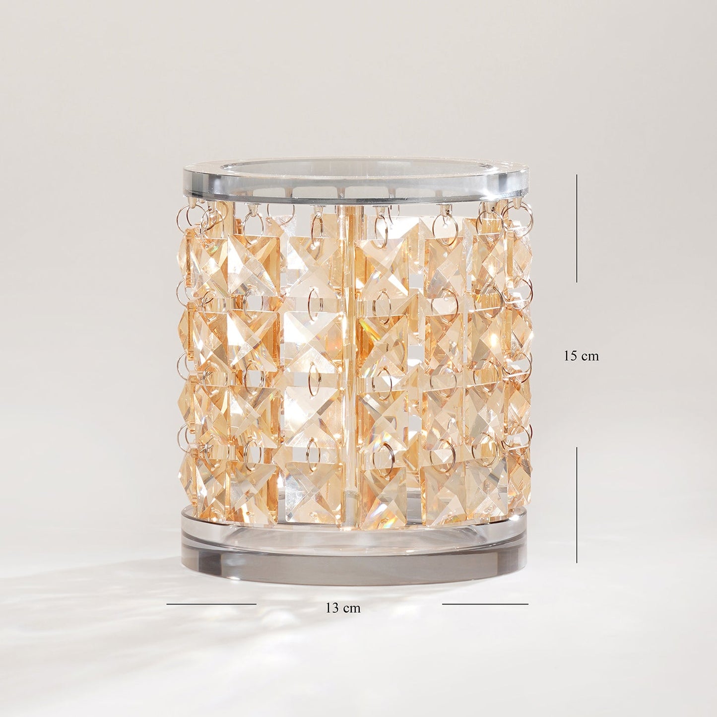 Light Amber Crystal Tealight Holder