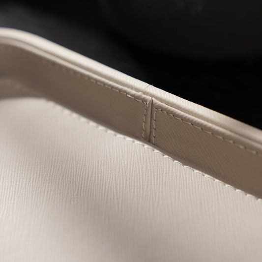 Beige Faux Leather Tray