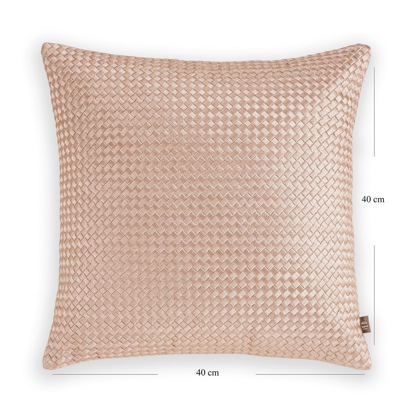 Pink Woven Textured Cushion Cover
