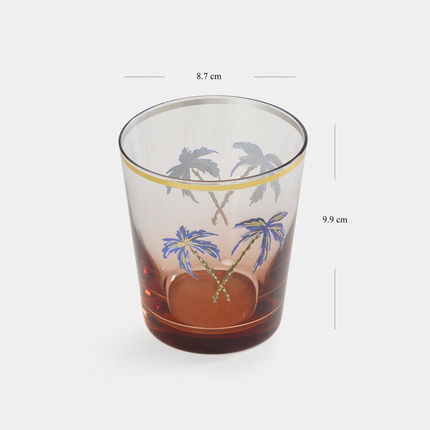 Set of 3 Multicoloured Printed Drinking Glasses