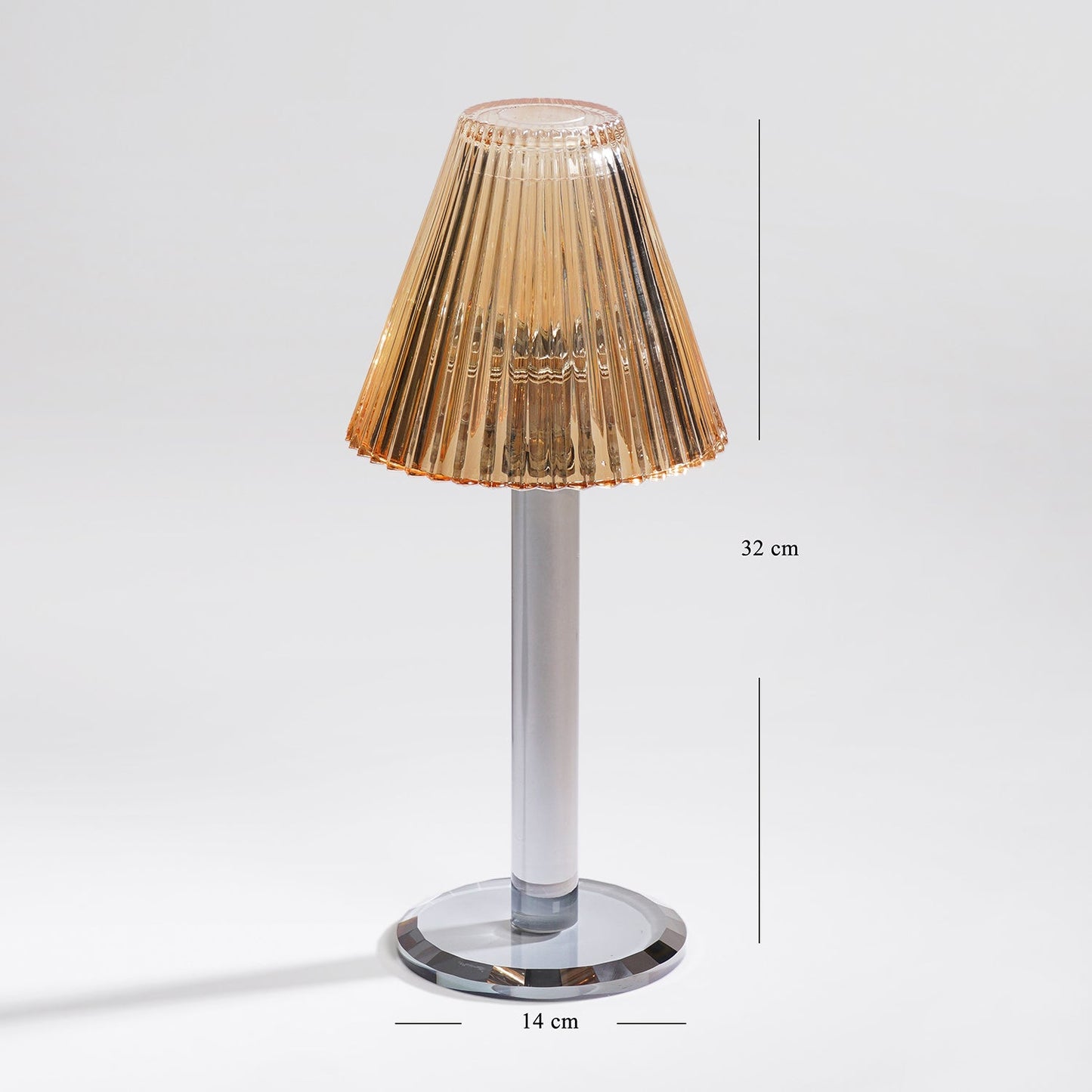 Amber Lamp Shaped Candle Holder