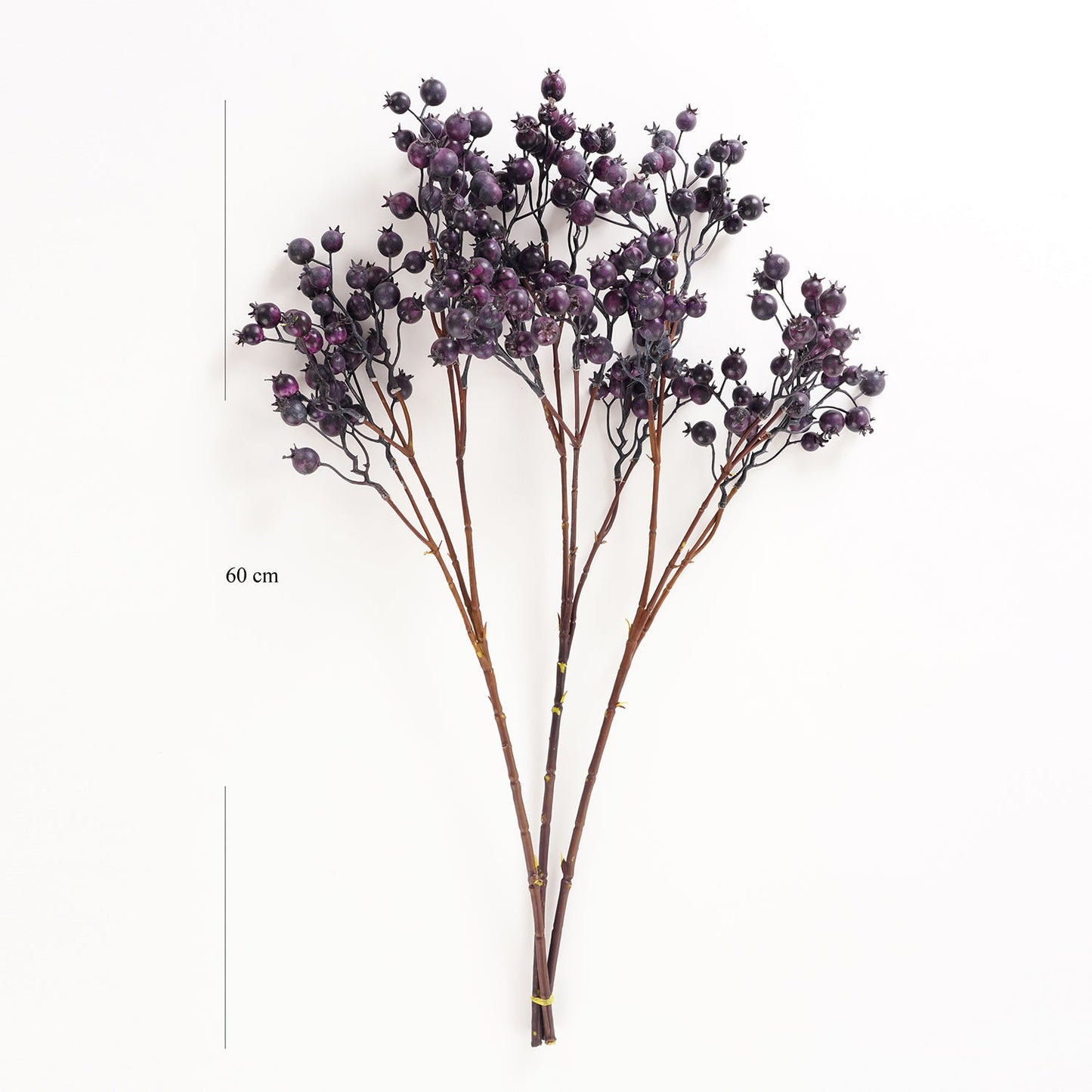 Purple Berry Artificial Flower Stem - Single