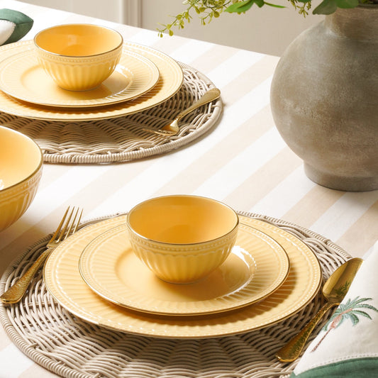 Yellow Ceramic Serving Bowl