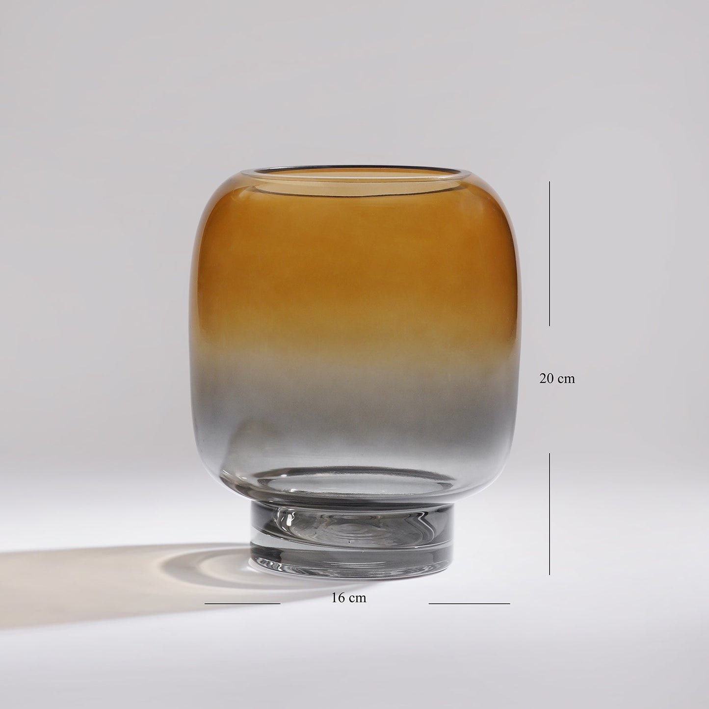 Amber Ombre Glass Vase