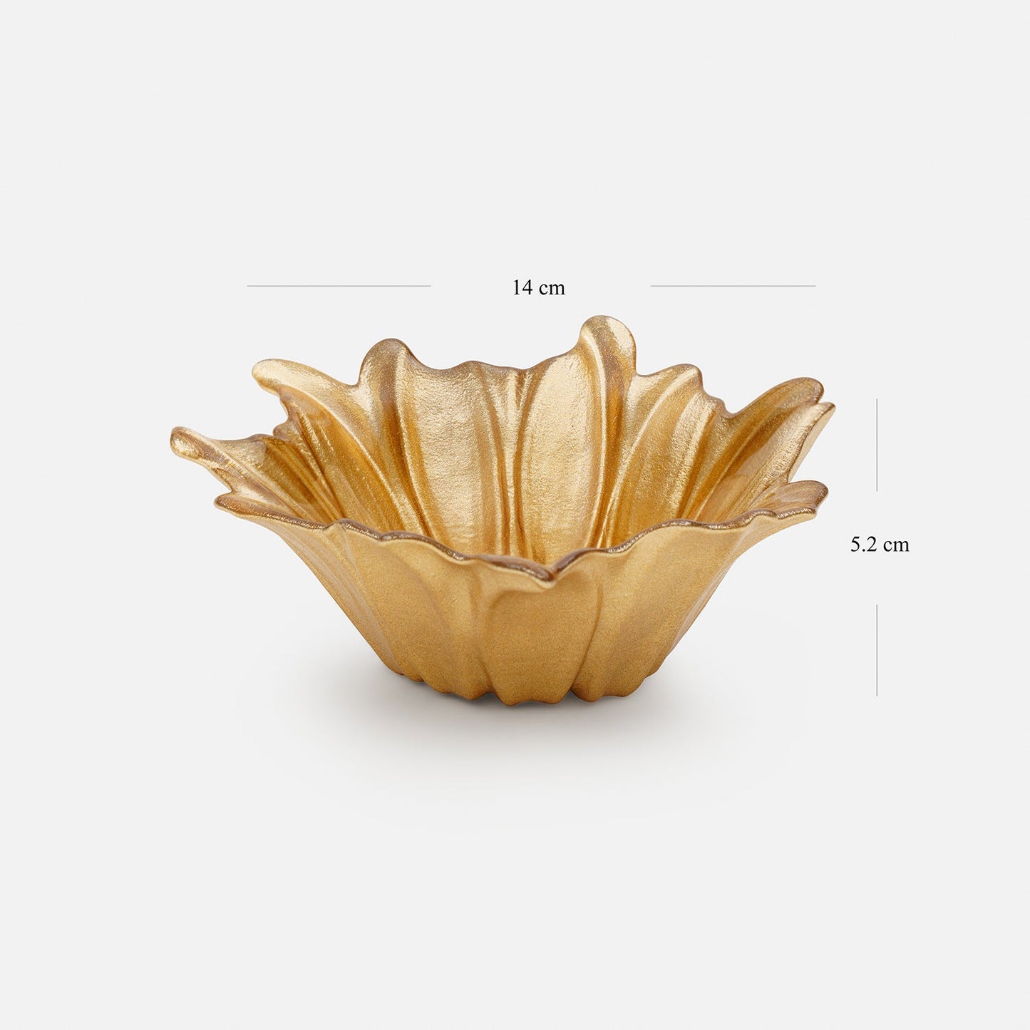 Gold Ombre Flower Shaped Serving Bowl - Small
