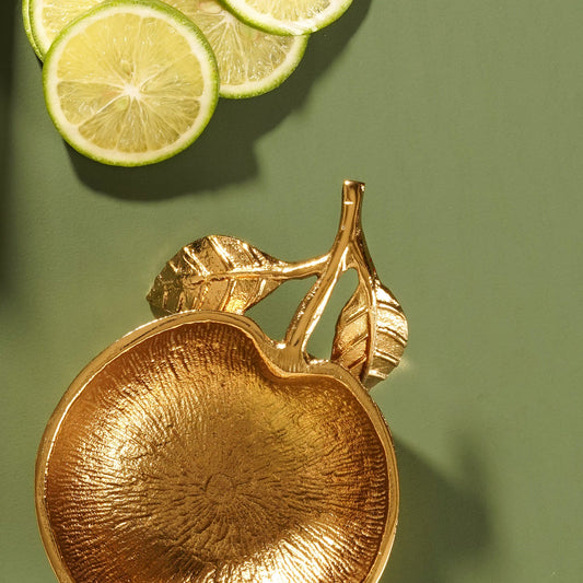 Gold Orange Textured Decorative Bowl