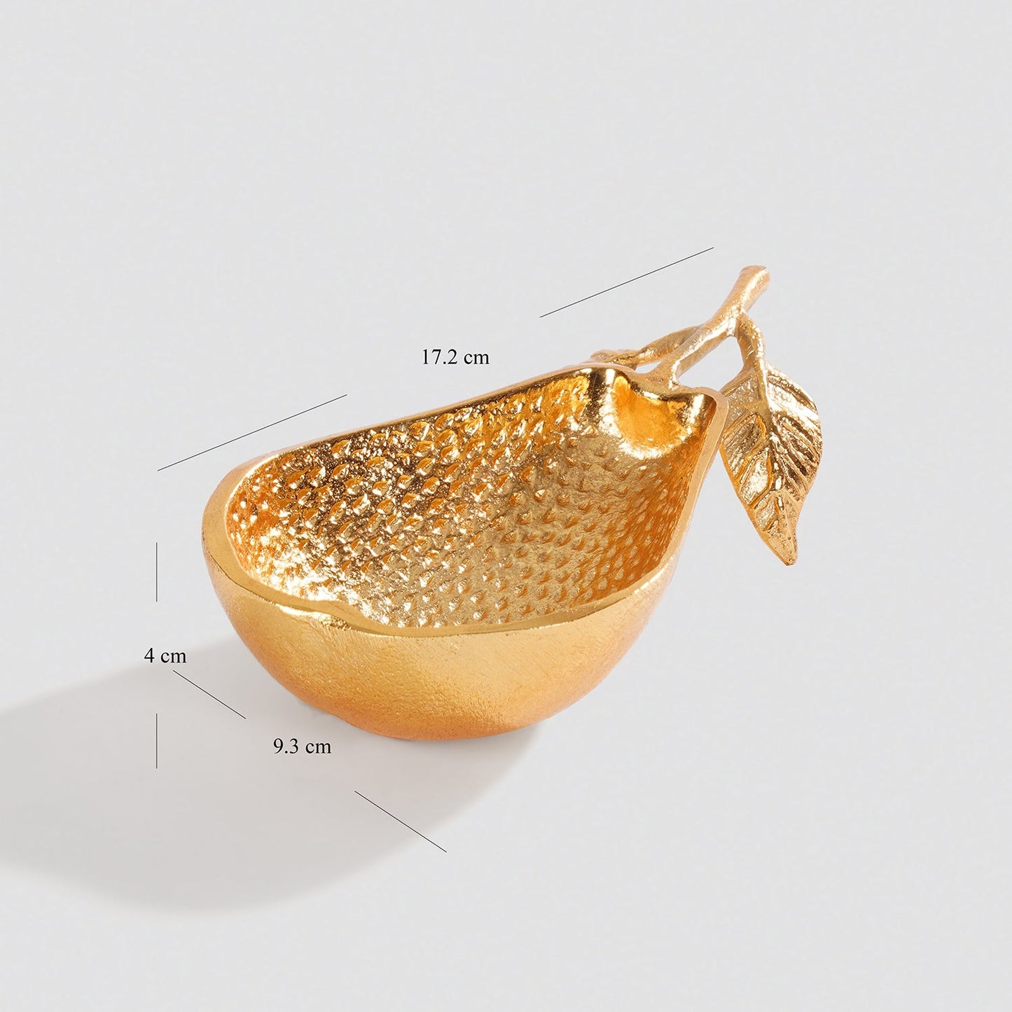 Gold Pear Textured Decorative Bowl