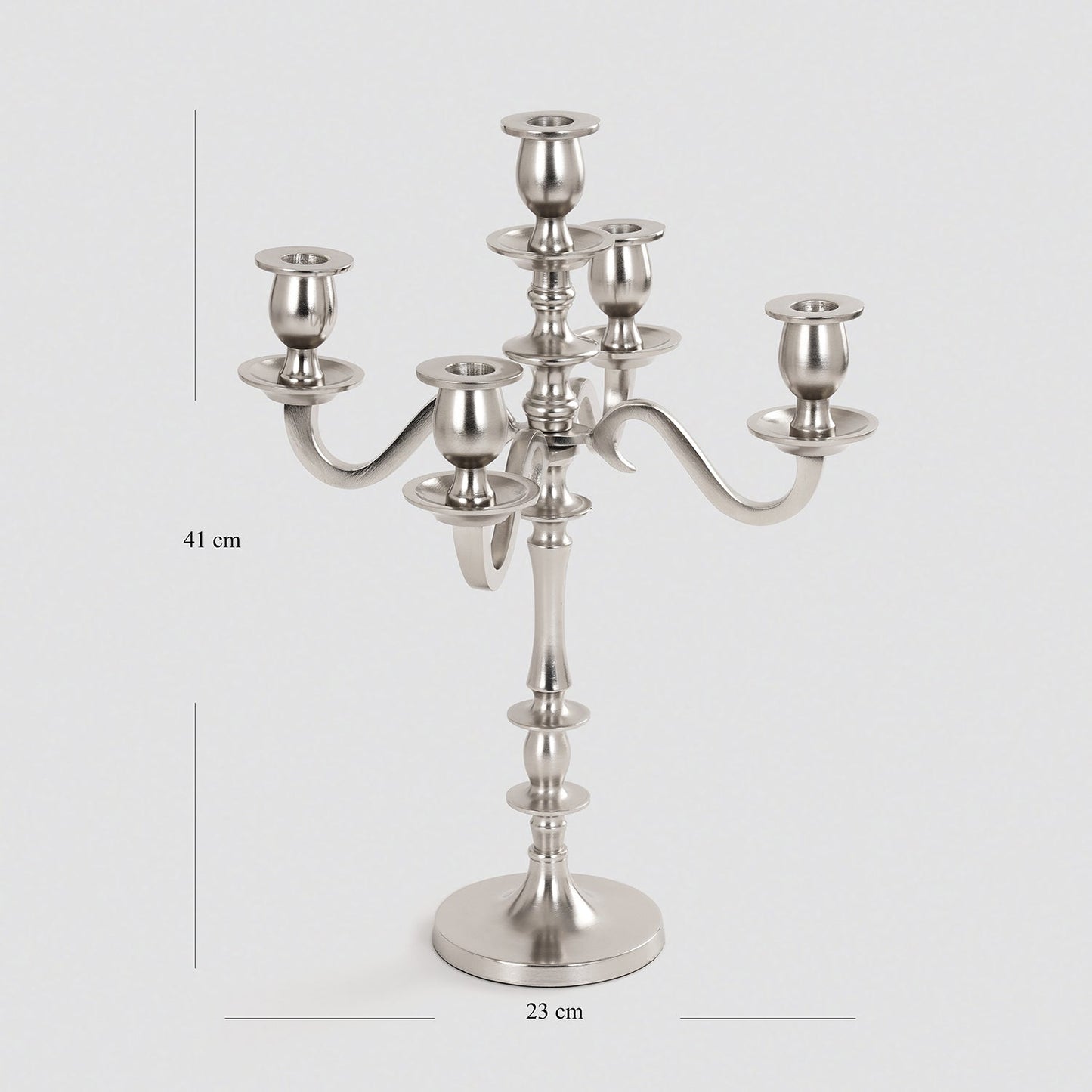 Silver 5 Arm Candelabra