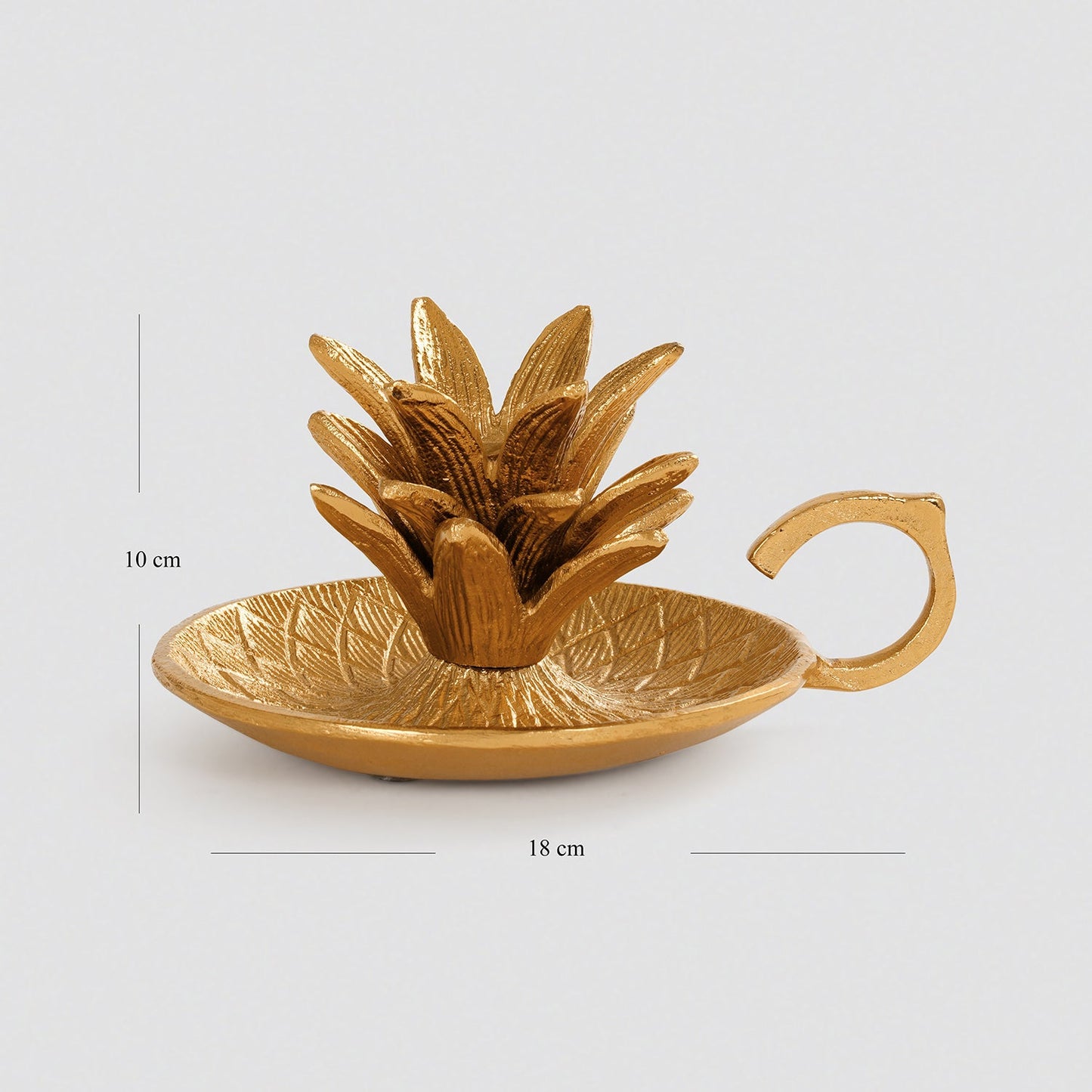 Gold Pineapple Textured Candle Holder