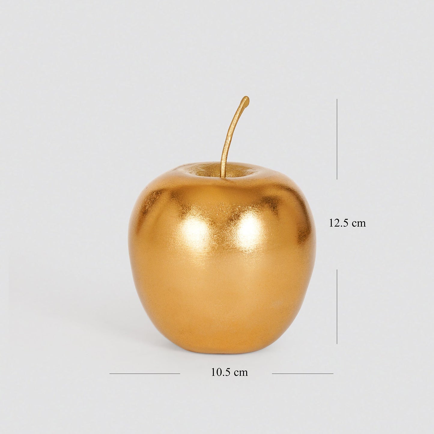 Gold Metal Apple Decor Accent